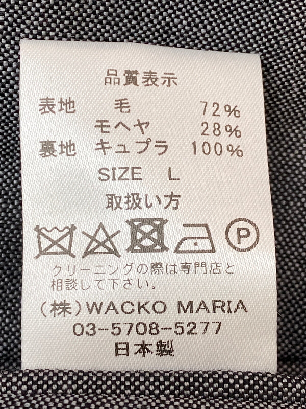 【中古品】【メンズ】 WACKO MARIA ワコマリア × DORMEUIL TUCK PANTS ドーメル ウール モヘア混 タックパンツ 153-260602-yn-21-min サイズ:L カラー:グレー 万代Net店