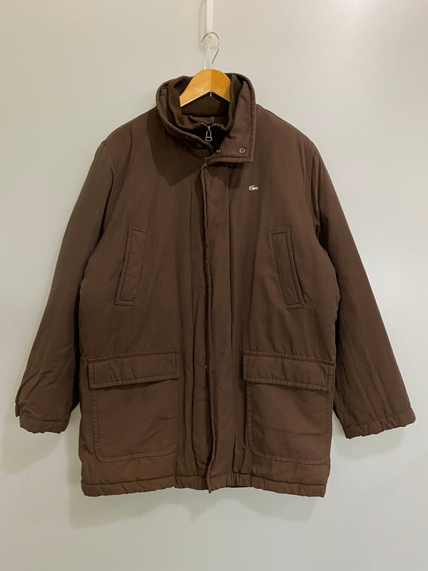 【中古品】【メンズ】 LACOSTE ラコステ HI-NECK COAT ハイネック コート メンズ アウター 146-260615-em-04-min カラー:ブラウン 万代Net店