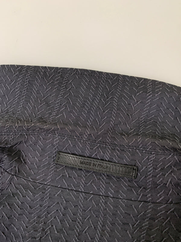 【中古品】【メンズ】 GIORGIO ARMANI ジョルジオアルマーニ イタリア製 ヘリンボーン ステンカラーコート アウター 141-260604-AS-44-min サイズ:52R カラー:ネイビー 万代Net店