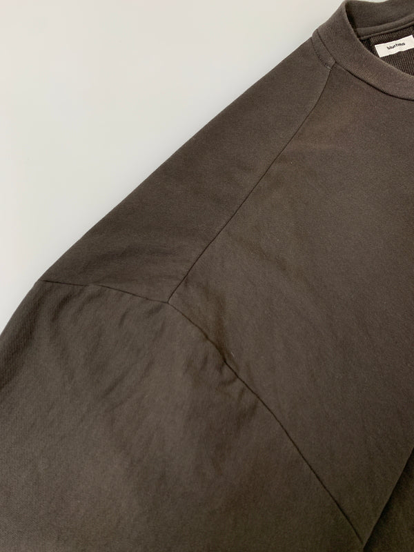 【中古品】【メンズ】 BLURHMS ブラームス HIGH GAUGE SWEAT DRAWSTRING BIG TEE BHS-20SS025 ハイゲージスウェット ドローストリング ビッグ Tシャツ 半袖Tシャツ トップス 140-260609-yn-26-min サイズ:3 カラー:ブラウン系 万代Net店