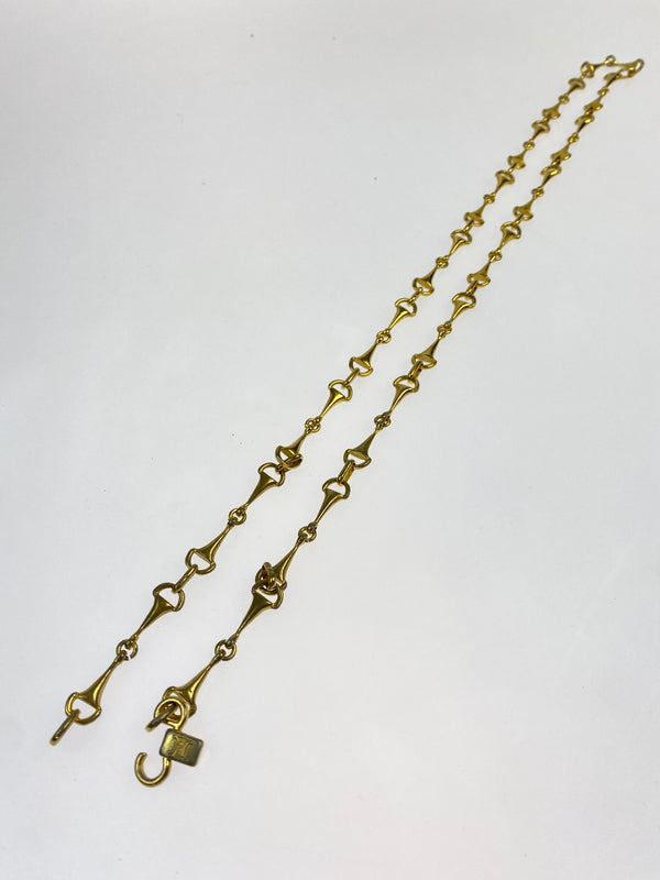 【中古品】【メンズ/レディース】 OLD CELINE オールド セリーヌ ビットロングネックレス ホースビット ロングチェーン 182-260621-em-10-min カラー:ゴールド 万代Net店