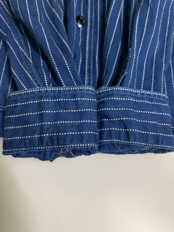 【中古品】【メンズ】 SUGARCANE シュガーケーン FICTION ROMANCE 8.5OZ. WABASH STRIPE WORK SHIRT SC25551 ウォバッシュストライプワークシャツ 長袖シャツ トップス 145-260622-yn-10-min サイズ:S カラー:ブルー系 万代Net店