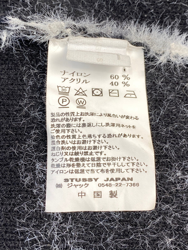 【中古品】【メンズ】 STUSSY ステューシー SHAGGY CARDIGAN シャギーカーディガン トップス 142-260701-yn-14-min サイズ:L カラー:ブラック/グレー/ホワイト 万代Net店