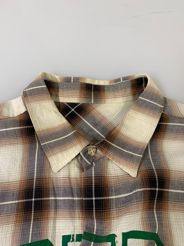 【中古品】【メンズ】 VANDALIZE ヴァンダライズ 90-00S CUT OFF CHECK SHIRT 90-2000年代 カットオフ チェックシャツ トップス 140-260707-jt-04-min サイズ:サイズ不明 下記参照 カラー:ブラウン/ホワイト/ブラック チェック 万代Net店