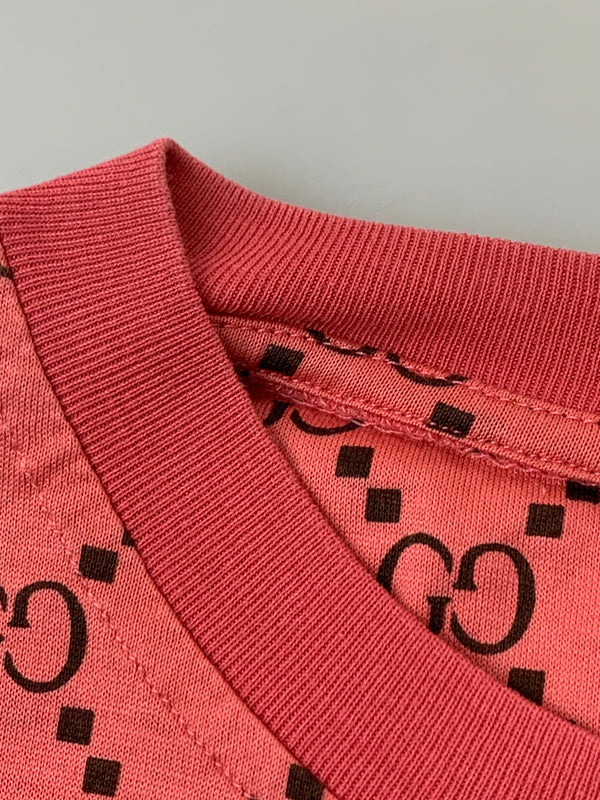 【中古品】【レディース】 GUCCI グッチ 90S ZAMA SPORT FOR GUCCI GG LOGO TEE ショートスリーブ 半袖Tシャツ ヴィンテージ 170-260711-AS-8-min サイズ:M カラー:ピンク 万代Net店