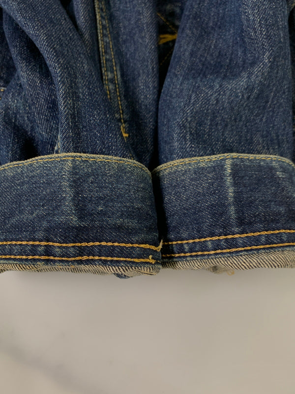 【中古品】【メンズ】 LEE リー 0424 日本製 101復刻 DENIM JACKET デニムジャケット アウター 146-260718-AS-19-min サイズ:M カラー:インディゴ 万代Net店