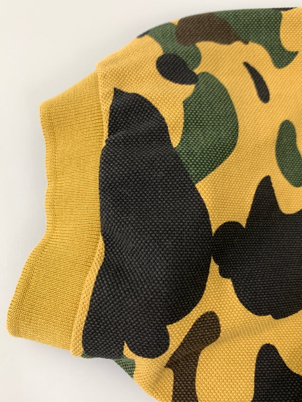 【中古品】【メンズ】 A BATHING APE アベイシングエイプ 1ST CAMO ONE POINT REGULAR FIT POLO SHIRT ファースト カモ ワンポイント レギュラー フィット ポロシャツ 半袖 メンズ 142-260723-em-40-min サイズ:L カラー:マスタード系 万代Net店