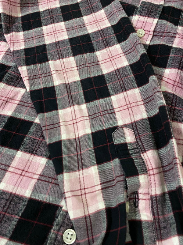 【中古品】【メンズ】 SUPREME シュプリーム CHECK L S SHIRT チェック シャツ トップス 149-260721-zi-18-min サイズ:M カラー:ピンク/ブラック 万代Net店