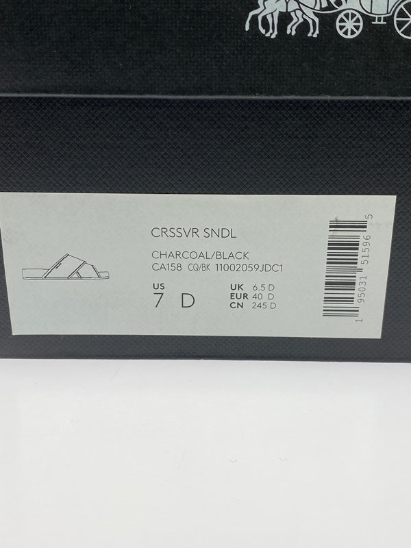 【中古品】【メンズ】 COACH コーチ CA158 クロスオーバーサンダル 靴 シューズ 183-260730-hu-24-min サイズ:US:7D カラー:ブラック/グレー 万代Net店