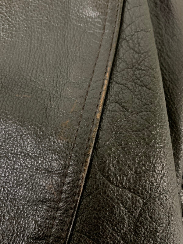 【中古品】【メンズ】 BAHRON バロン LEATHER JACKET レザージャケット メンズ アウター 上着 ジップアップ 146-260809-em-64-min サイズ:M カラー:ブラウン 万代Net店