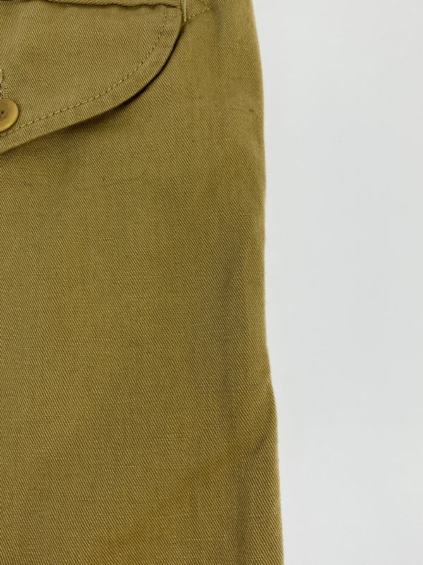 【中古品】【メンズ】 BANANA REPUBLIC バナナリパブリック COTTON LINEN WIDE GURKHA PANTS コットン リネン ワイド グルカ パンツ メンズ ボトムス 146-260817-em-33-min サイズ:4 カラー:オーカー 万代Net店