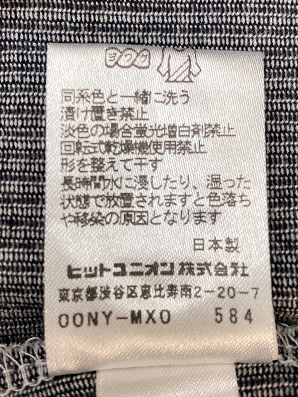 【中古品】【メンズ】 FRED PERRY フレッドペリー HICKORY SHIRT F1345 ヒッコリーシャツ 半袖シャツ 141-260815-ta-20-min サイズ:L カラー:ブラック/ホワイト 万代Net店