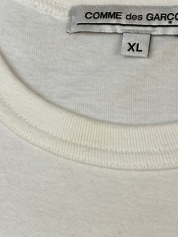 【中古品】【メンズ】 COMME DES GARCONS コムデギャルソン 青山店限定 半袖Tシャツ コットン TEE OK-T103 SS TEE 140-260815-ta-17-min サイズ:XL カラー:ホワイト 万代Net店