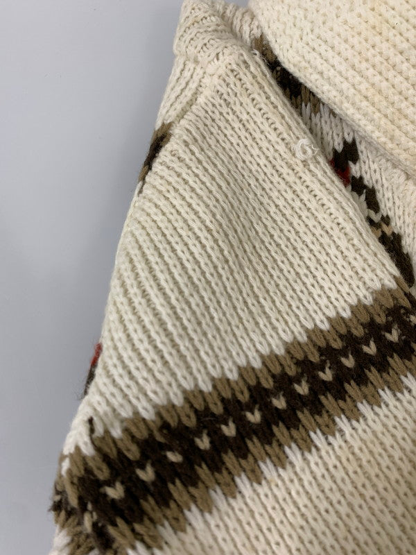 【現状渡し品】【メンズ】 MILLER ミラー 70's COWICHAN KNIT 70年代 カウチンニット トップス 146-260821-yn-18-min サイズ:M カラー:オフホワイト 万代Net店