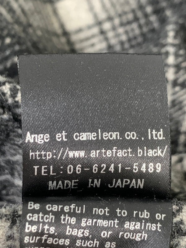 【中古品】【メンズ】 A.F ARTEFACT エーエフ アーティファクト SNAPPED OVER SHIRT スナップ ボタン オーバー サイズ シャツ メンズ ライトアウター 長袖シャツ 140-260823-em-03-min サイズ:3 カラー:ブラック/グレー 万代Net店
