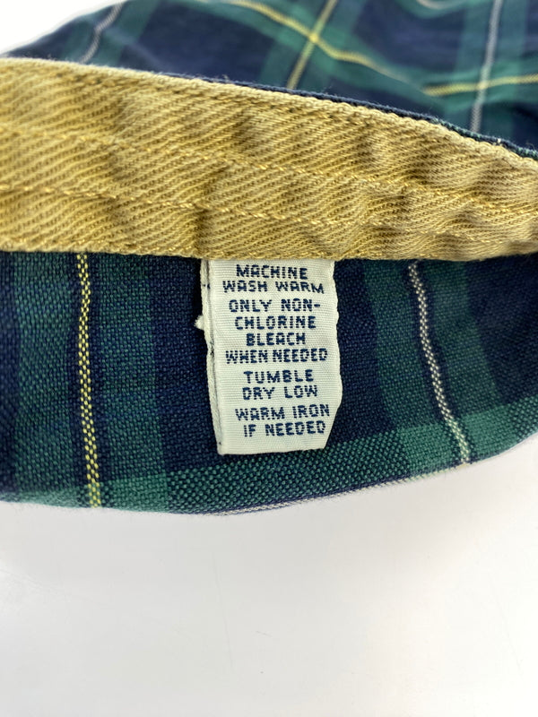 【中古品】【メンズ】 POLO RALPH LAUREN ポロ・ラルフローレン 90S CHECK BUTTON UP HOODIE チェックボタンフーディ 長袖パーカー チェックシャツ 146-260910-ta-05-min サイズ:XXL カラー:グリーン/ネイビー系 万代Net店