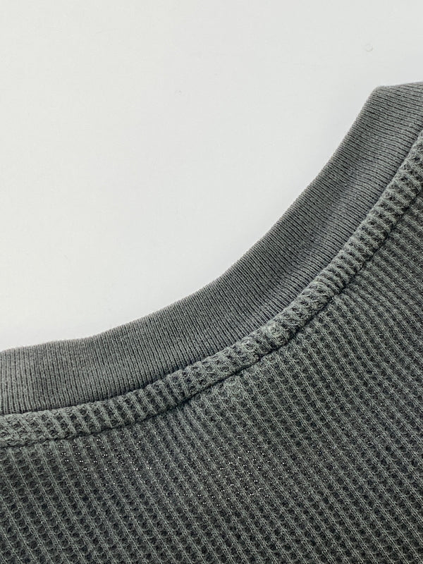 【中古品】【メンズ】 STUSSY ステューシー THERMAL WASHED サーマル ウォッシュド 長袖 Tシャツ ティーシャツ ロングスリーブ 142-260830-hu-53-min サイズ:S カラー:グレー 万代Net店