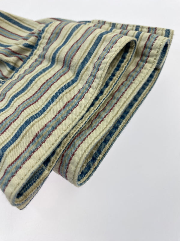 【中古品】【メンズ】 SUGAR CANE シュガーケーン ストライプシャツ SC27174 長袖 シャツ ロングスリーブ 145-260830-hu-56-min サイズ:L カラー:ブルー/ホワイト系(ストライプ) 万代Net店
