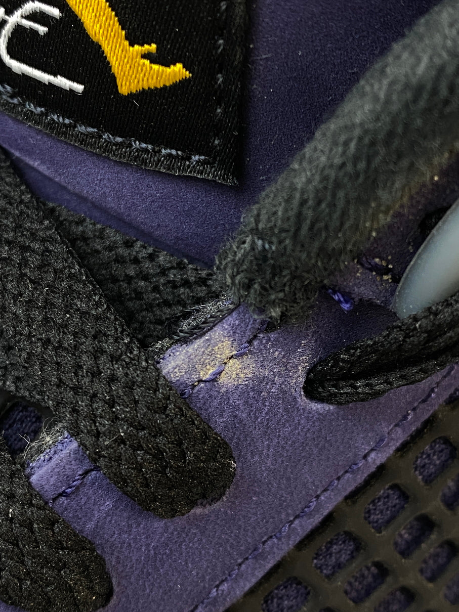 【中古品】【メンズ】 NIKE ナイキ AIR JORDAN 4 RETRO OG LAKERS FV5029-500 エアジョーダン4 レトロ OG レイカーズ スニーカー メンズ シューズ 靴 160-260830-em-38-min サイズ:26.5cm カラー:インペリアルパープル/ブラック/イエロー 万代Net店