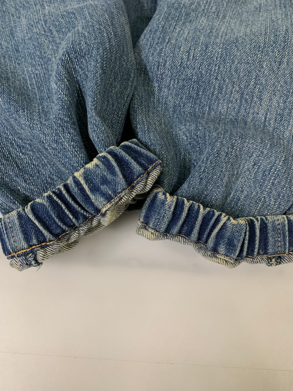 【中古品】【メンズ】 HYSTERIC GLAMOUR ヒステリックグラマー HG SOUND LOGO DENIM BLOUSON サウンド ロゴ デニム ブルゾン 02223AB14 上着 アウター デニム ジャケット 140-260830-hu-05-min サイズ:L カラー:ブルーインディゴ 万代Net店