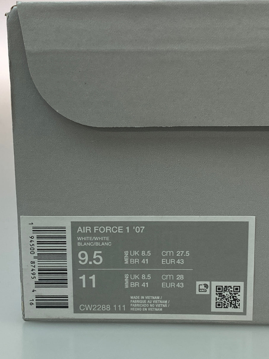 【中古美品】【メンズ】 NIKE ナイキ AIR FORCE 1 LOW '07 CW2288-111 エアフォース1 ロー '07 スニーカー メンズ シューズ 靴 160-260830-em-37-min サイズ:27.5cm カラー:ホワイト/ホワイト 万代Net店