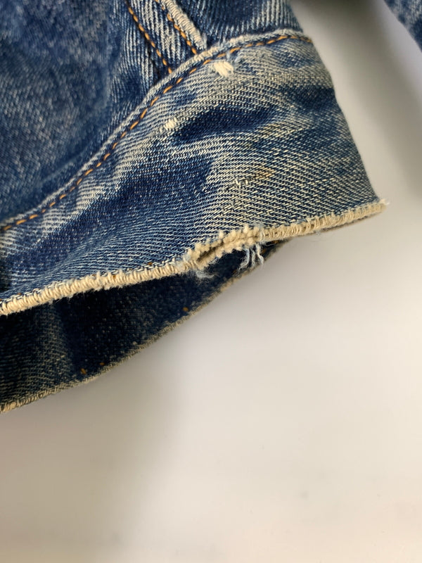 【中古品】【メンズ】 LEVI'S リーバイス 60S 3RD-4TH移行期 均等V BLANKET DENIM JACKET 60年代 ブランケット デニム ジャケット アウター 上着 ヴィンテージ 146-260830-hu-04-min サイズ:不明 下記参照 カラー:ブルーインディゴ 万代Net店
