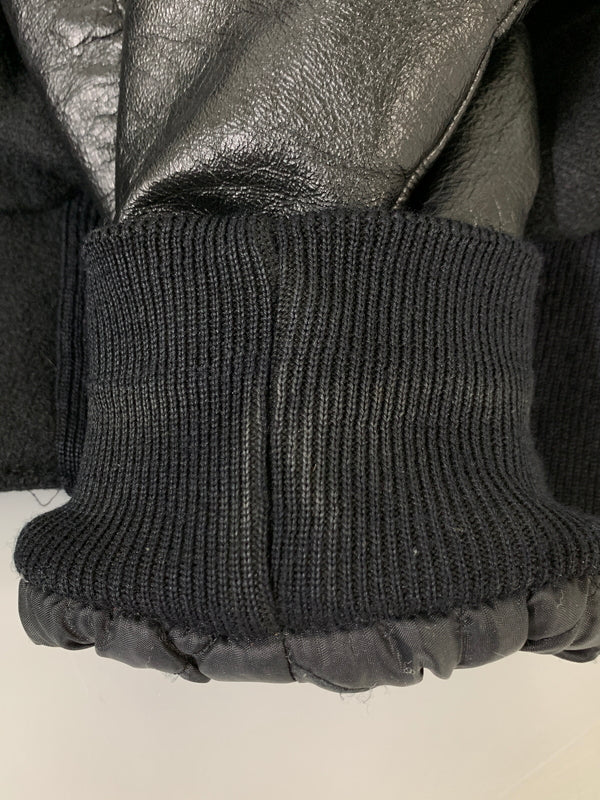 【中古品】【メンズ】 HOLLOWAY ホロウェイ 90S BLACK STADIUM JACKET 90年代 ブラック スタジアム ジャケット アウター スタジャン ヴィンテージ 146-260903-hu-57-min サイズ:XXL カラー:ブラック 万代Net店