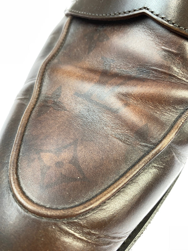 【中古品】【メンズ】 LOUIS VUITTON ルイ ヴィトン モノグラム コインローファー D1 0231 靴 革靴 179-260903-hu-04-min サイズ:8 カラー:ブラウン 万代Net店