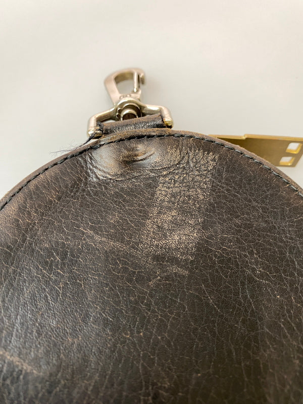 【中古品】【メンズ】 BLACKMEANS ブラックミーンズ CIRCLE POUCH サークルポーチ 200-260905-yn-02-min カラー:ダークブラウン 万代Net店