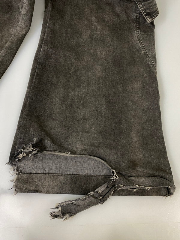 【現状渡し品】【メンズ】 RICK OWENS DRKSHDW リックオーエンス ダークシャドウ DOUBLE CARGO JUMBO BELAS DRO1C4338-SDK ダブルカーゴ ジャンボ ベラ デニムパンツ ボトムス 152-260909-jt-22-min サイズ:IT 48 カラー:グレー 万代Net店