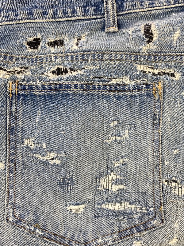 【中古品】【メンズ】 SUPREME ×MM6 MAISON MARGIELA シュプリーム × エムエムシックス メゾン マルジェラ 26SS DISTRESSED LOOSE FIT JEAN ディストレスト ルーズ フィット ジーン 149-260910-ta-31-min サイズ:32 カラー:ブルー系 万代Net店