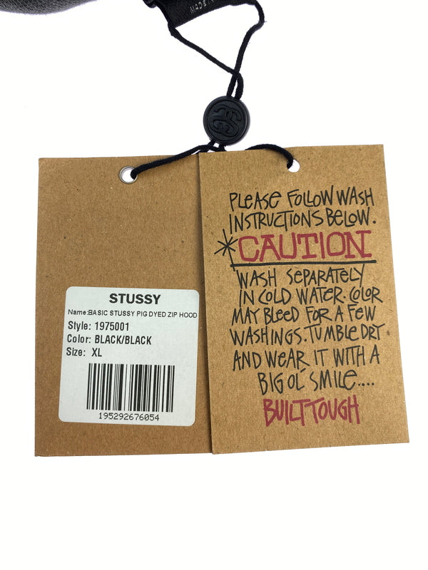 【中古品】【メンズ】 STUSSY ステューシー BASIC STUSSY PIGDYED ZIP HOODIE 1975001 ベーシック ピグダイド ジップ フーディー パーカー LS 142-260910-ta-22-min サイズ:XL カラー:グレー 万代Net店
