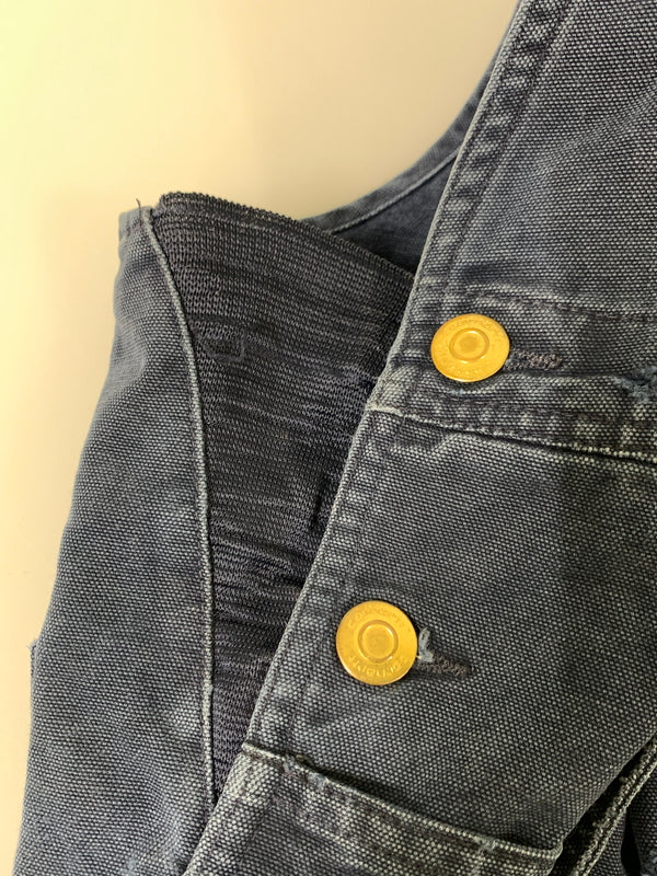【現状渡し品】【メンズ】 CARHARTT カーハート RELAXED FIT DOUBLE KNEE DUCK OVERALLS リラックスド フィット ダブル ニー ダック オーバーオール オールインワン 146-260922-hu-55-min サイズ:40×32 カラー:ネイビー 万代Net店