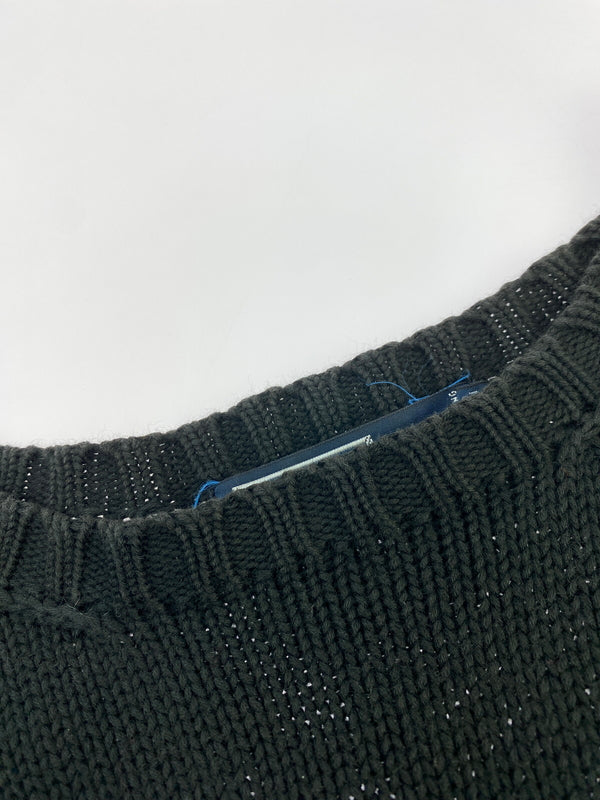 【中古品】【メンズ】 POLO RALPH LAUREN ポロ ラルフローレン COTTON KNIT コットン ニット トップス 146-260915-jt-28-min サイズ:S カラー:ブラック 万代Net店