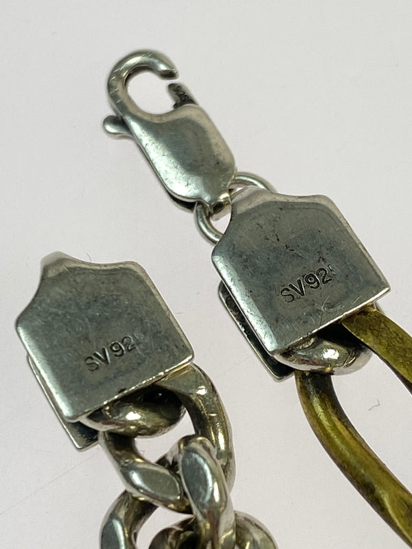 【中古品】【メンズ】 USED フィガロ ブレスレット アクサセリー 192-260923-hu-30-min カラー:シルバー/ゴールド 万代Net店