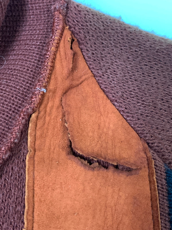【現状渡し品】【メンズ】 USED ユーズド 70S USA製 KNIT JACKET 70年代 アメリカ製 ニット ジャケット メンズ アウター ヴィンテージ ジップアップ 146-261002-em-18-min サイズ:L カラー:レディッシュブラウン 万代Net店