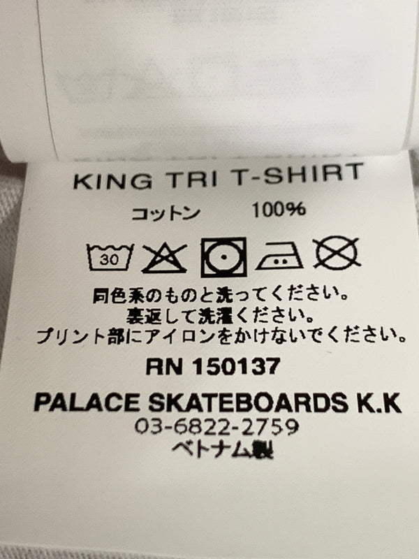 【中古品】【メンズ】 PALAC パレス KINGTRI T-SHIRT キングトリ TEE SS 半袖Tシャツ 142-261003-ta-40-min サイズ:M カラー:ホワイト 万代Net店