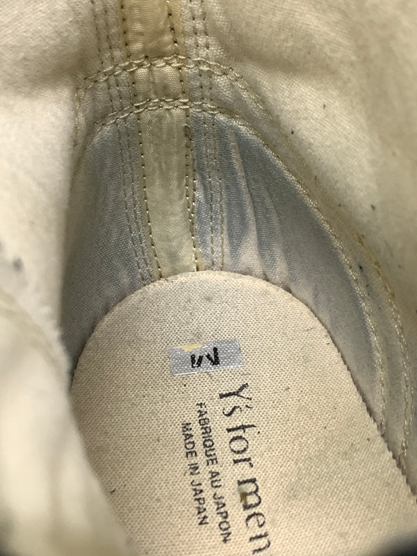 【中古品】【メンズ】 Y'S FOR MEN ワイズフォーメン LEATHER HI CUT SNEAKER レザーハイカットスニーカー 靴 163-261013-yn-08-min サイズ:5 カラー:ブラック 万代Net店