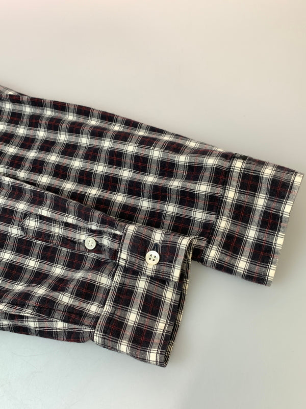 【中古品】【メンズ】 GOOD ENOUGH グッドイナフ CHECK SHIRT チェック 長袖シャツ メンズ トップス 142-261022-em-18-min サイズ:M カラー:ブラック系 万代Net店