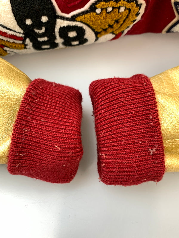 【ジャンク品】【メンズ】 BASIE BROTHERS ベイシー・ブラザーズ スタジャン スタジアムジャンパー アワードジャケット アウター ヴィンテージ 146-261022-em-09-min サイズ:L カラー:レッド/ゴールド 万代Net店