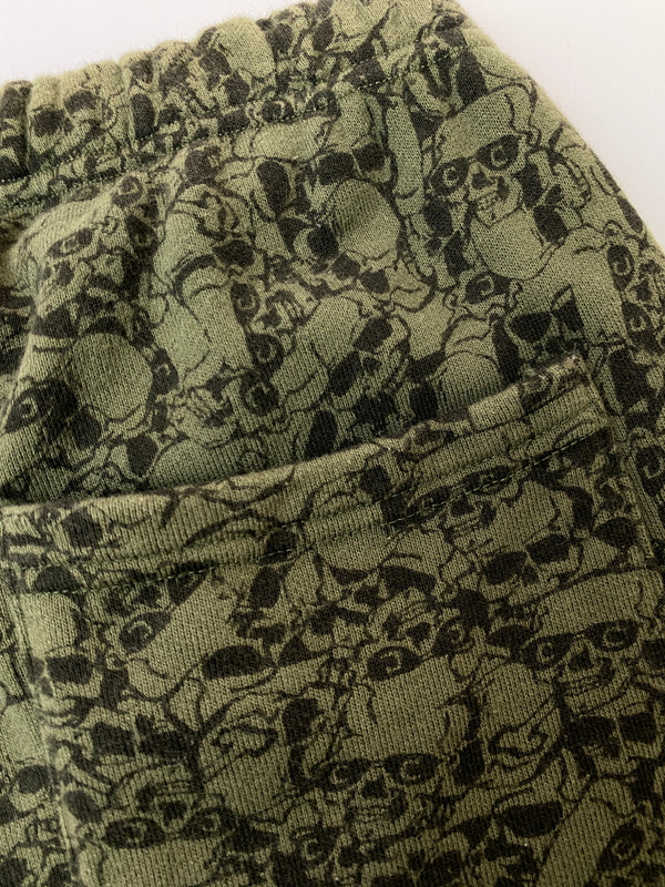 【中古品】【メンズ】 CHALLENGER チャレンジャー SKULL SHORTS スカル ショーツ 短パン ショートパンツ メンズ ボトムス 153-261020-em-62-min サイズ:M カラー:モスグリーン 万代Net店