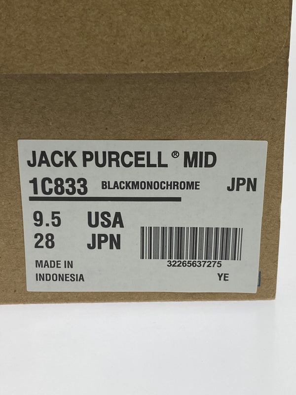 【中古品】【メンズ】 CONVERSE コンバース JACK PURCELL MID 1C833 ジャックパーセル ミッド ブラック コットンキャンバス メンズ ハイカット スニーカー シューズ 靴 162-261018-em-27-min サイズ:28.0cm カラー:ブラック 万代Net店