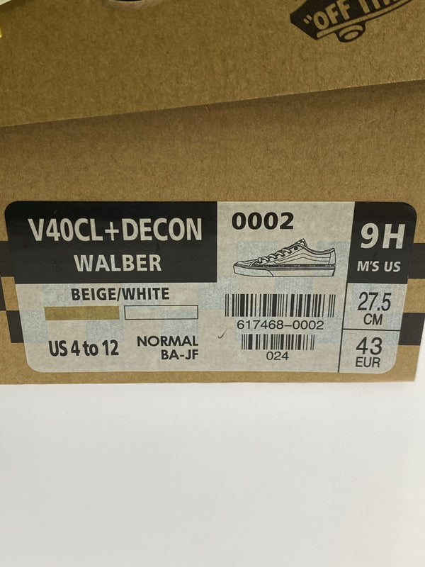 【中古品】【メンズ】 VANS バンズ V40CL DECON WALBER ウォルバー メンズ ローカット スニーカー シューズ 靴 ヴァンズ 163-261018-em-25-min サイズ:27.5cm カラー:ベージュ 万代Net店