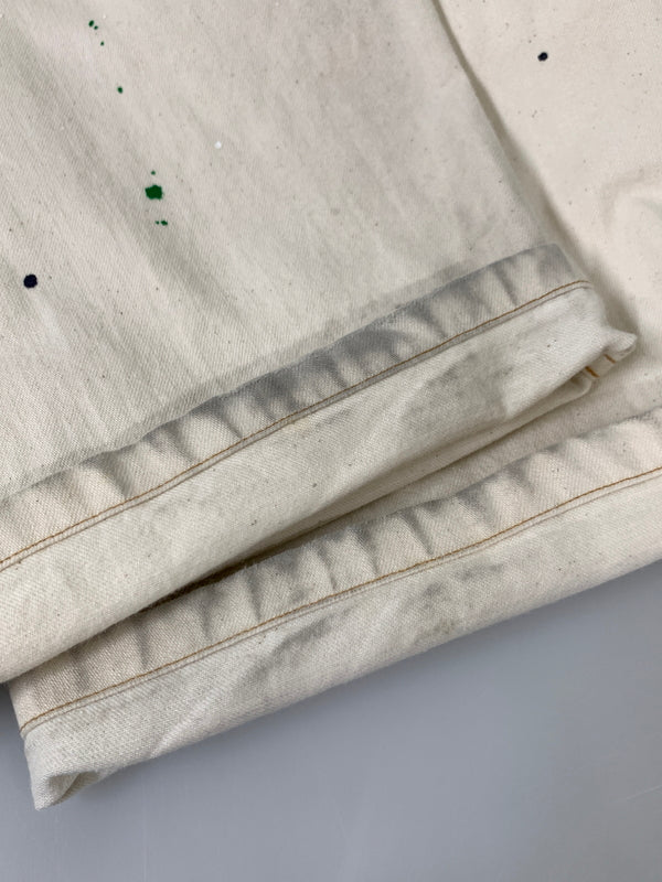 【中古品】【メンズ】 MARKA マーカ 22SS M-35 PAINTED 10oz ORGANIC COTTON DENIM M22B-13PT11C オーガニックコットン デニム メンズ ボトムス パンツ ジーンズ 151-261016-em-47-min サイズ:2 カラー:オフホワイト 万代Net店