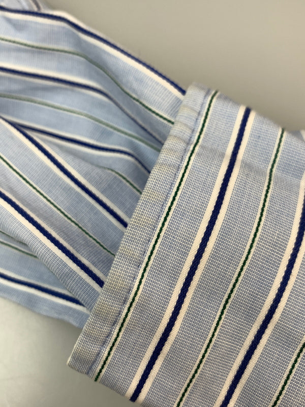 【中古品】【レディース】 VIVIENNE WESTWOOD RED LABEL ヴィヴィアン ウエストウッド レッド レーベル STRIPE SHIRT ストライプ シャツ 長袖 ロングスリーブ トップス 170-261028-hu-35-min サイズ:2 カラー:ライトブルー系 万代Net店