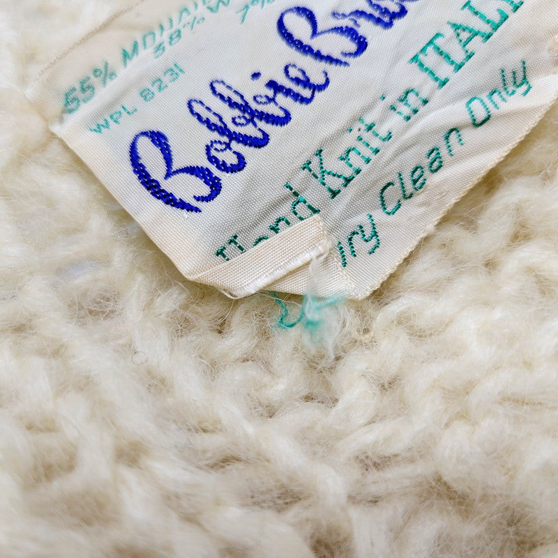 【中古品】【メンズ】 BOBBIE BROOKS 60-70S MOHAIR WOOL V NECK KNIT SWEATER ITALY VINTAGE モヘアウールニット Vネック セーター イタリアヴィンテージ トップス 146-240726-ay-01-izu サイズ:下記参照 カラー:ホワイト 万代Net店