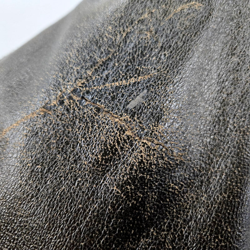 【現状渡し品】【メンズ】 GIORGIO LEATHER COAT ジョルジオ レザーコート ロング ジャケット アウター 146-240730-ay-22-izu サイズ:L カラー:ブラウン 万代Net店
