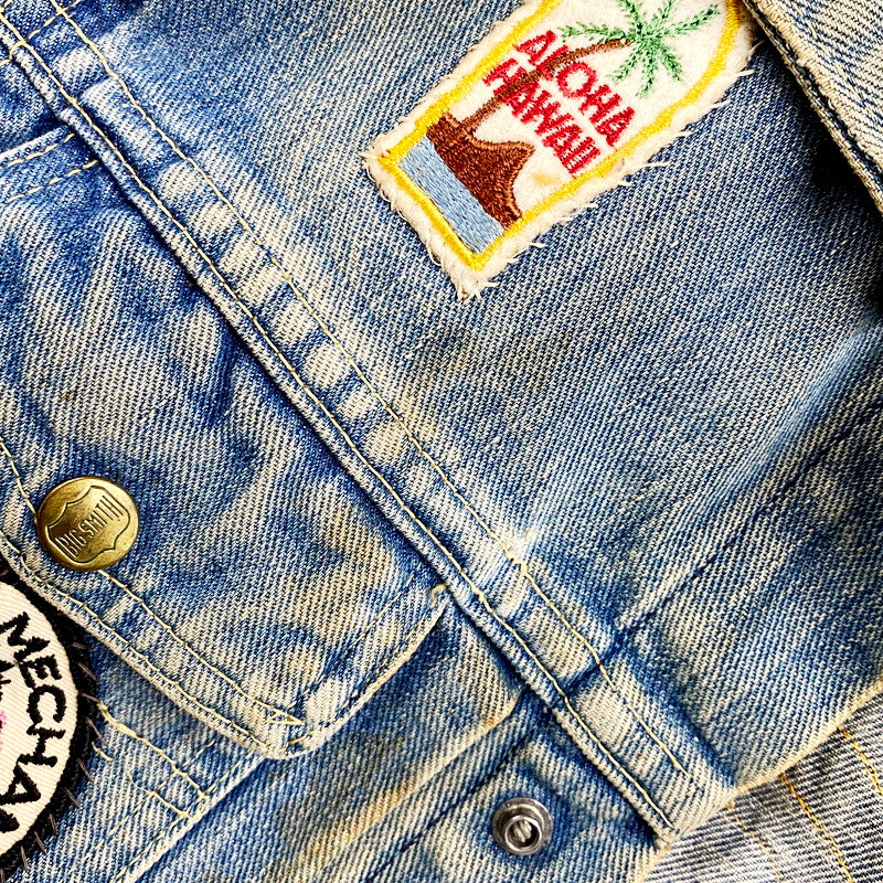 【中古品】【メンズ】 BIG SMITH BUCKAROO 60S WAPPEN DENIM JACKET ビッグスミス バッカロー ワッペン デニム ジャケット アウター 146-240820-as-18-izu カラー:ライトインディゴ 万代Net店