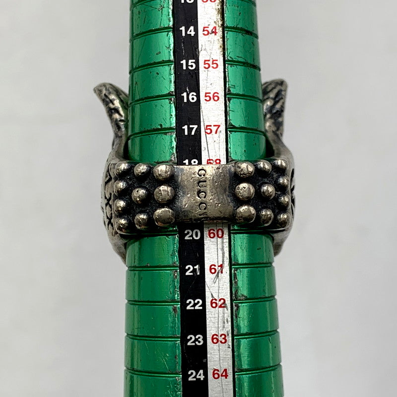 【中古品】【メンズ/レディース】 GUCCI グッチ SV925 ANGER FOREST WOLF HEAD RING アンガーフォレスト ウルフ ヘッド リング 指輪 アクセサリー 182-250425-as-16-izu サイズ:19 カラー:シルバー 万代Net店