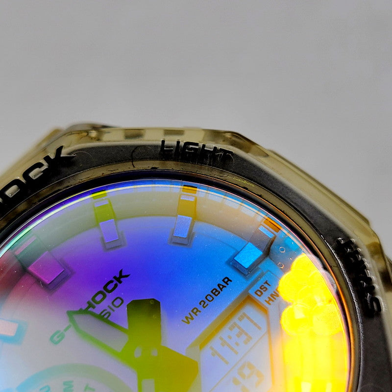 【中古品】【メンズ/レディース】 G-SHOCK ジーショック 2100 Series GA-2100SRS ANALOG DIGITAL 2100シリーズ アナログ デジタル アナデジ時計 スケルトン 腕時計 196-240913-ay-04-izu カラー:クリア 万代Net店